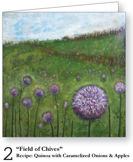 Field of Chives Greeting Cards