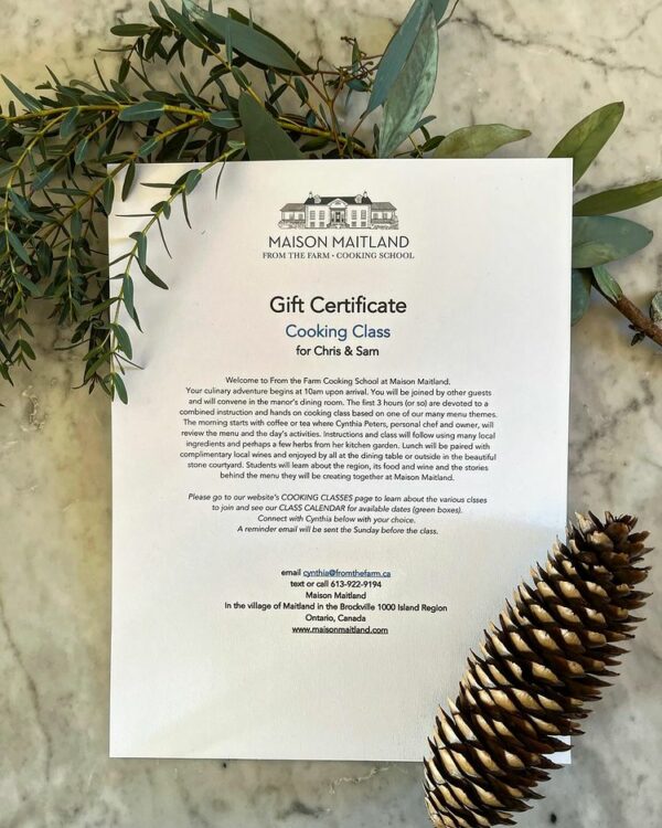 Maison Maitland Gift Certificate
